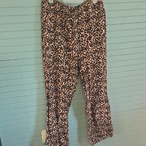 Leopard Print Women’s Pants - Black & Brown